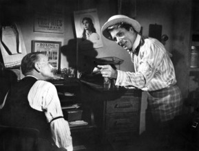 John Qualen, Burt Lancaster, on-set of the film, "Elmer Gantry", United Artists, 1960