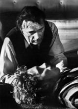 Richard Burton, Peter Firth, on-set of the film, "Equus", United Artists, 1977
