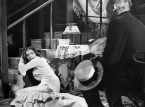 Jill Donohue, James Whitmore, on-set of the film, "Face Of Fire", Allied Artists, 1959