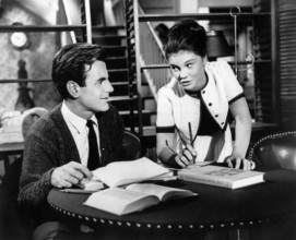 Maximilian Schell, Annette, Gorman, on-set of the film, "Five Finger Exercise", Columbia Pictures,