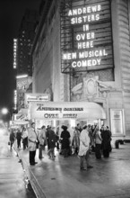 Theater district with crowds going to theaters, New York City, New York, USA, Thomas J. O'Halloran,