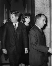 U.S. President John F. Kennedy and U.S. First Lady Jacqueline Kennedy depart Capitol Building
