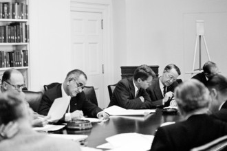 Executive Committee of the National Security Council (clockwise from bottom left): Chairman of the