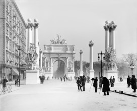 Dewey Arch, New York City, New York, USA, Detroit Publishing Company, 1900