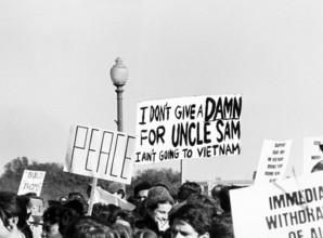 Anti-Vietnam War protesters during march on the Pentagon, Washington, D.C., USA, Frank Wolfe, White