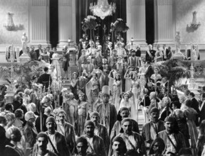 Lavish ball scene, on-set of the film, "The Count Of Monte Cristo", United Artists, 1934