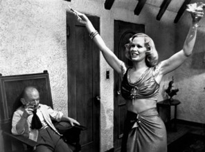Billy Barty, Karen Black, on-set of the film, "The Day Of The Locust", Paramount Pictures, 1975