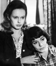 Sandy Dennis, Anne Heywood, on-set of the film, "The Fox", Warner Bros.-Seven Arts, Claridge