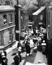 Street scene, on-set of the film, "Fanny Hill", Gloria Film, Pan World, 1964