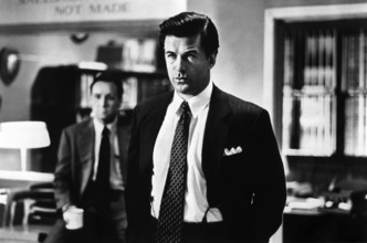 Kevin Spacey, Alec Baldwin, on-set of the film, "Glengarry Glen Ross", New Line Cinema, 1992