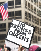 Demonstrators participating in "No Kings" Protest March, Fifth Avenue, New York City, June 14, 2025