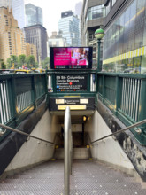 Columbus Circle subway station entrance, Manhattan, New York City
