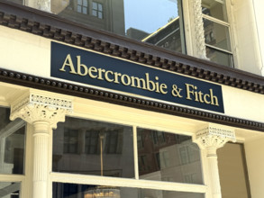 Abercrombie & Fitch retail store, building exterior detail, Manhattan, New York City