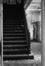 Staircase in abandoned prison