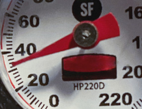 Close-up detail of meat and poultry thermometer