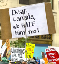 Demonstrators participating in "No Kings" Protest March, Fifth Avenue, New York City, June 14, 2025
