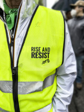 Demonstrators participating in "No Kings" Protest March, Fifth Avenue, New York City, June 14, 2025