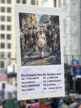 Demonstrators participating in "No Kings" Protest March, Fifth Avenue, New York City, June 14, 2025