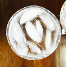 High angle view of icy cocktail