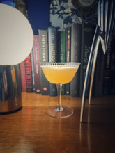 Paper Plane cocktail on home bar