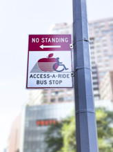 Access-A-Ride Bus Stop sign, Manhattan, New York City