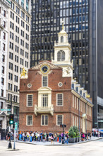 Old State House building and street scene, Boston