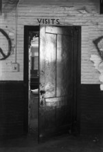 Visitors door in abandoned prison