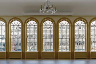 Seven Palladian windows, East India Marine Hall, Peabody Essex Museum, Salem, Massachusetts, USA