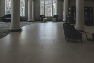 Lobby interior, DoubleTree by Hilton Hotel, Utica, New York, USA