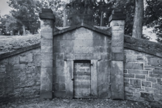 Old family mausoleum, Fort Hill Cemetery, Auburn New York, USA