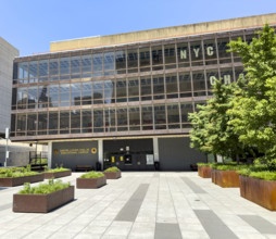 Martin Luther King Jr Educational Campus, building exterior, 122 Amsterdam Avenue, Manhattan, New