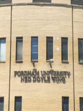 Fordham University Ned Doyle Wing, building exterior detail, Manhattan, New York City, New York,