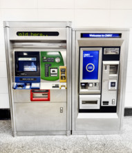 Subway station payment kiosks, Lexington Avenue-63rd street subway station, Manhattan, New York