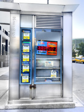 Newsstand selling New York State Lottery Tickets, downtown Manhattan, New York City, New York, USA