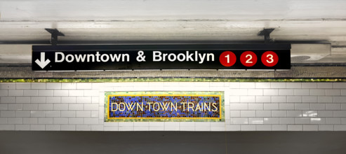 Times Square-42nd Street subway station interior, Manhattan, New York City, New York, USA