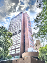 Hammer Health Sciences Building, building exterior, low angle view, New York-Presbyterian