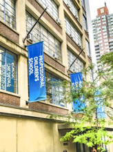 Professional Children's School, a college-preparatory school, building exterior detail, 132 West