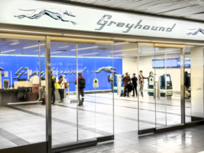 Greyhound Bus ticket windows and kiosks, Port Authority Bus Terminal, 625 Eighth Avenue, Manhattan,