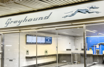 Greyhound Bus ticket office, Port Authority Bus Terminal, 625 Eighth Avenue, Manhattan, New York