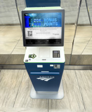 Amtrak ticket kiosk, Moynihan Train Hall, Pennsylvania Station, Manhattan, New York City, New York,