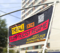 Demonstrators participating in "No Kings" Protest March, Manhattan, New York City, New York, USA,