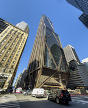 JPMorgan Chase Building, building exterior and street scene, 270 Park Avenue, Manhattan, New York