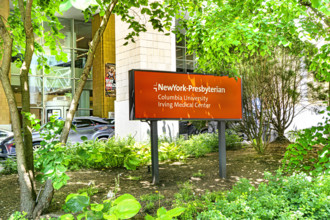 New York-Presbyterian Hospital/Columbia University Irving Medical Center, exterior sign outside