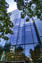 Columbia University School of Nursing, building exterior, low angle view, 560 West 168th Street,
