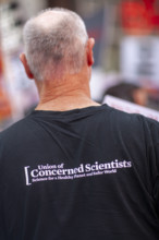 Demonstrators participating in "No Kings" Protest March, Times Square, Manhattan, New York City,