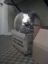 Mirror ball in USPS basket