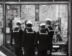 Group of sailors window shopping, Manhattan, New York City, New York, USA, Angelo Rizzuto, Anthony
