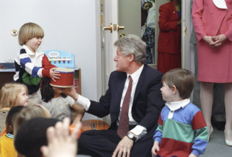 U.S. President Bill Clinton visiting the Child Development Center in downtown Atlanta, Georgia,