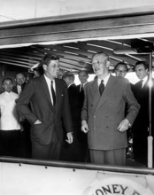 U.S. President John F. Kennedy with British Prime Minister Harold MacMillan on the Presidential