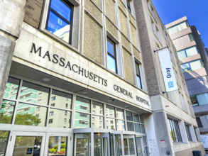 Massachusetts General Hospital, building exterior detail, 55 Fruit Street, Boston, Massachusetts,